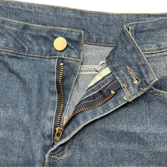 Thin High Rise Blue Denim Jeans - Picture 5 of 9